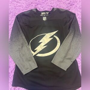 Adidas Black NHL Bolts Jersey. Sz 46